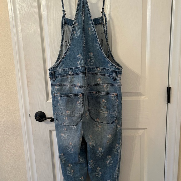 Pilcro Blue Denim Overalls Casual Style - Picture 3 of 5